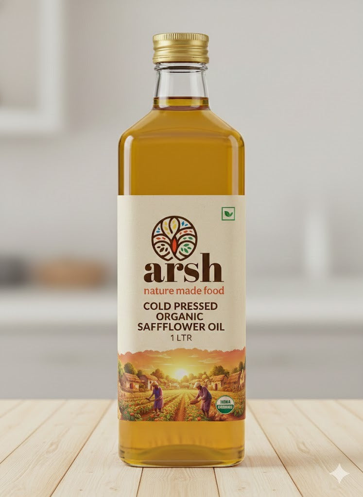 Cold Pressed Organic Safflower Oil - 1 Litr