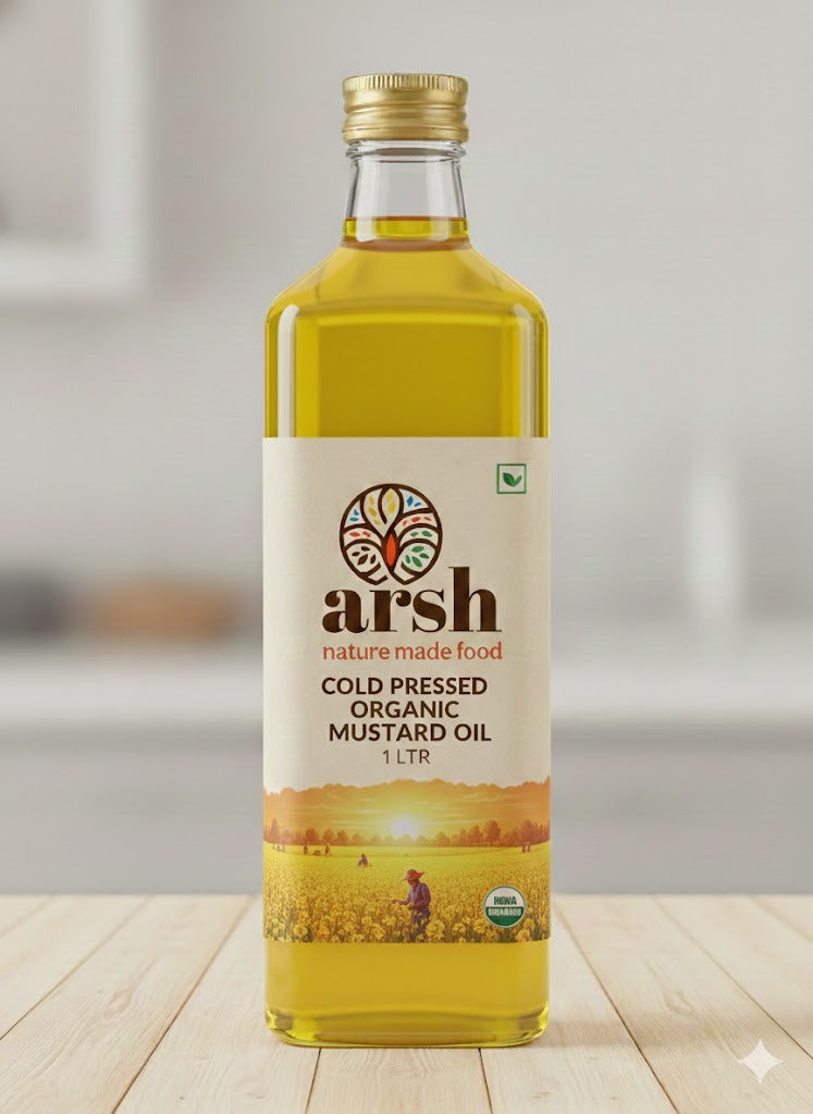 Cold Pressed Desi Malige Mustard Oil - 1 Litr